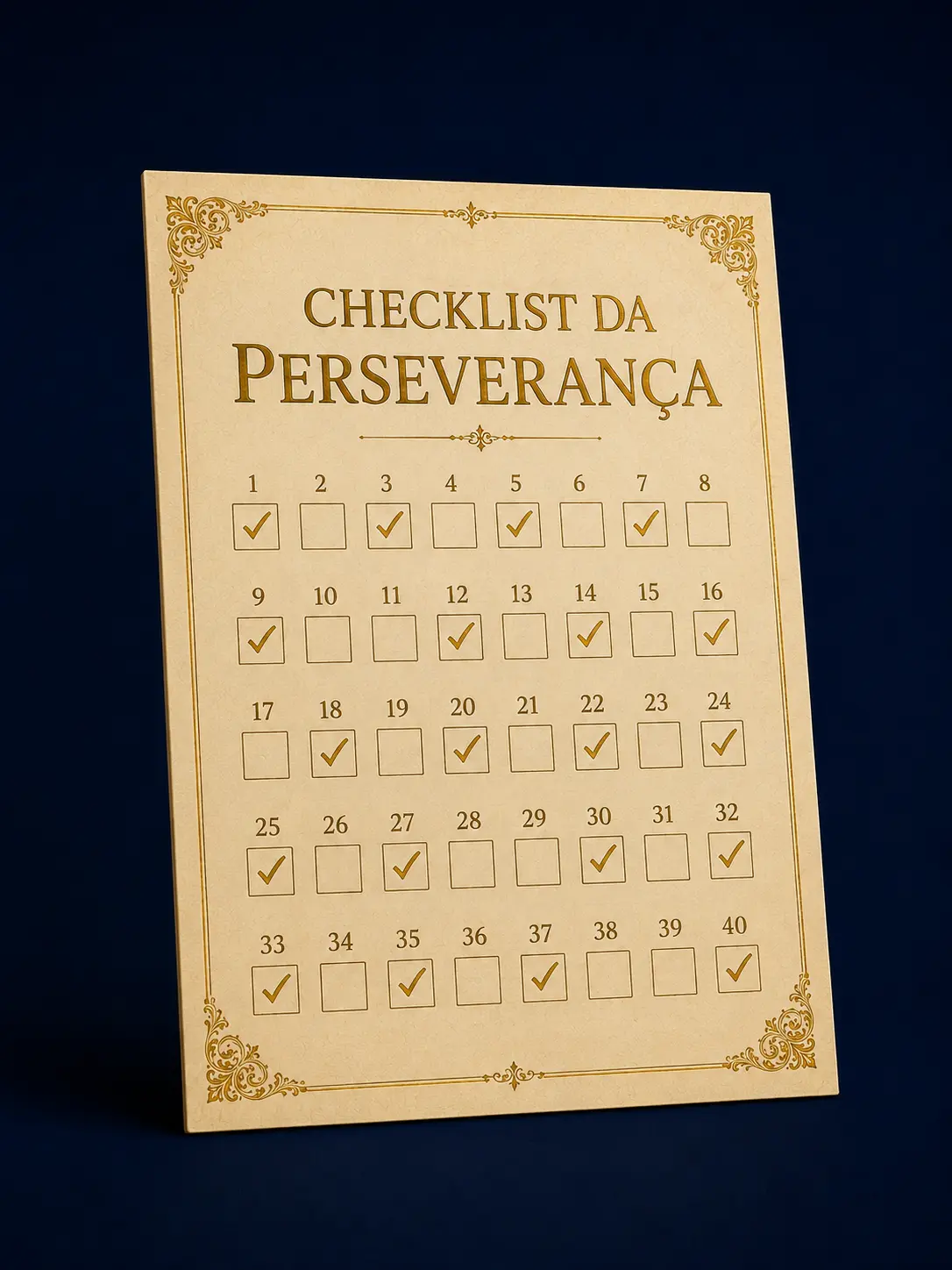Capa do bônus Checklist da Perseverança