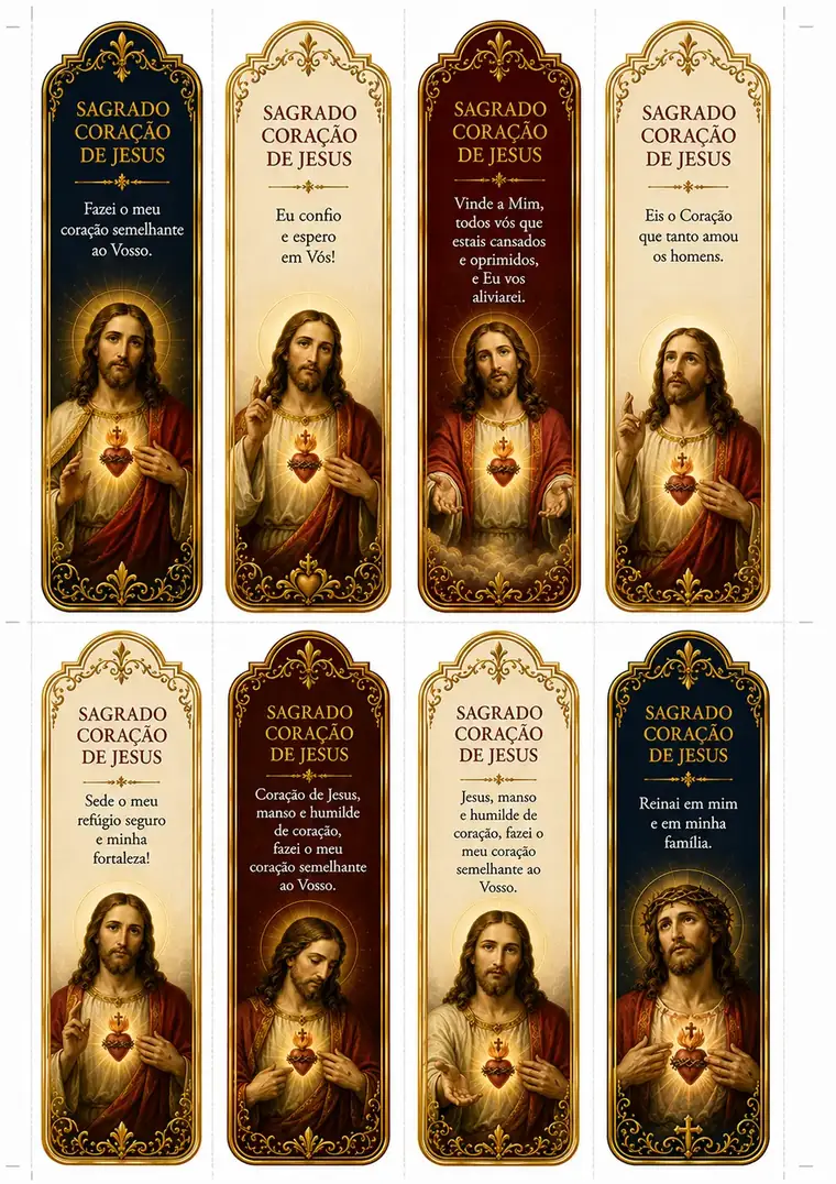 Marcador católico: Sagrado Coração de Jesus